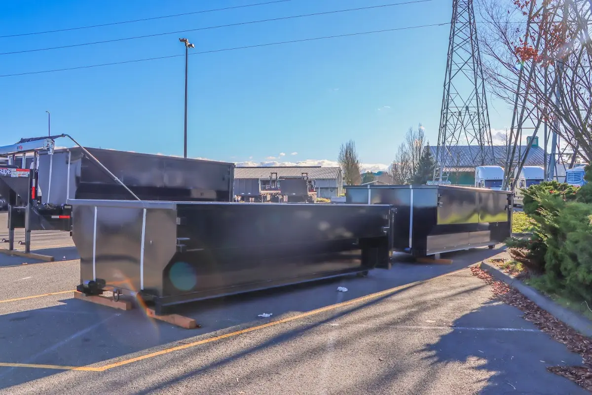 Roll-off dumpster ready for waste disposal at job site for Estate Cleanout Dumpster Rental in Kosciusko